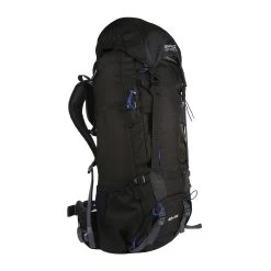 Regatta Blackfell III 60+10L Expandable Rucksack (Black/Surfspray Blue)