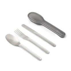 Black+Blum Stainless Steel Cutlery Set With Case Grey
