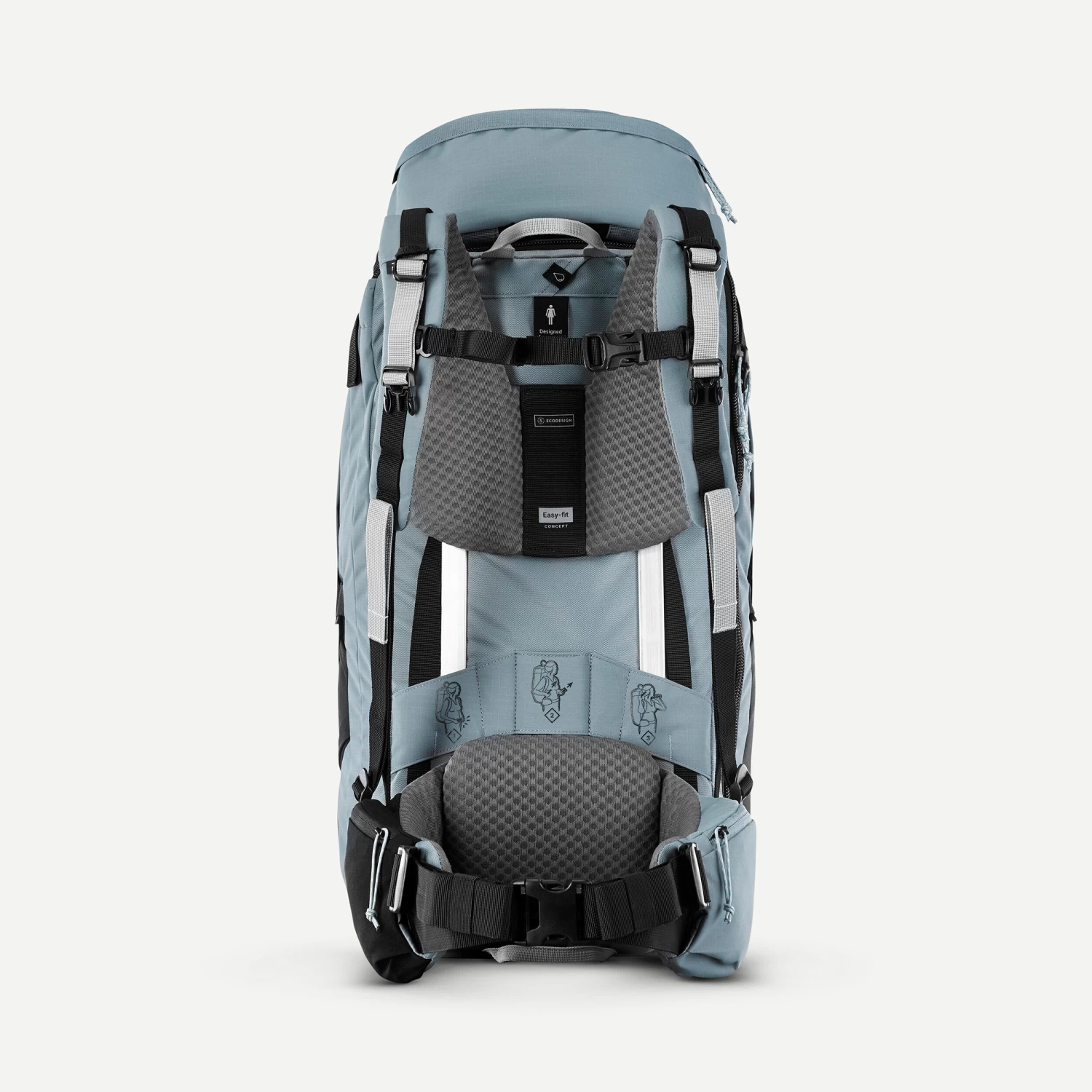 WOMEN’S TRAVEL TREKKING BACKPACK TRAVEL 900 50+6 L WITH SUITCASE OPENING 6 WOMEN’S TRAVEL TREKKING BACKPACK TRAVEL 900 50+6 L WITH SUITCASE OPENING - Image 6